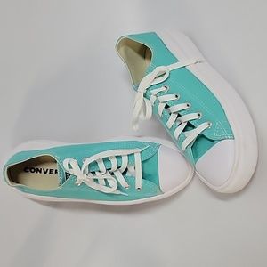 Converse Chuck Taylor Women's All Star Platform Move Sneakers Electric Aqua 8.5